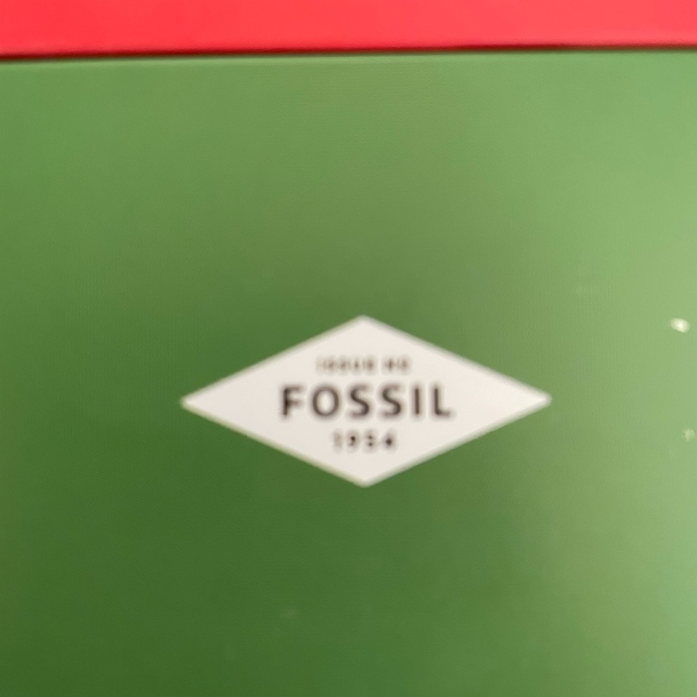 Fossil watch, leather band.